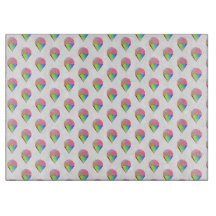 Rainbow Ice Creme Cone Glass Cutting Board