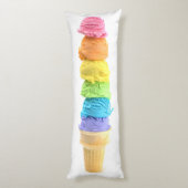Rainbow Ice Creme Kronenkörper Kissen (Rückseite (Vertikal))