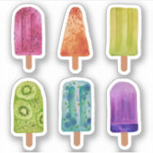 Rainbow-Ice-Pop, kundenspezifisch geschnitten Viny Aufkleber (Vorderseite)
