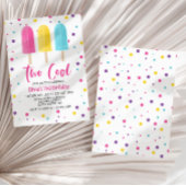 Rainbow Ice Pop Zwei Coole Sommer Geburtstag Einladung