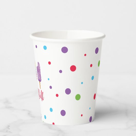 Rainbow Ice Pops Let's Chill Summer Birthday Pappbecher (Links)