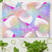 Rainbow Ice Skaten Muster Personalisiert  Geschirrtuch (Gefaltet)