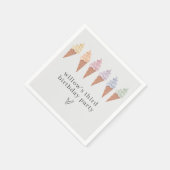 Rainbow Icecream Serviette (Ecke)