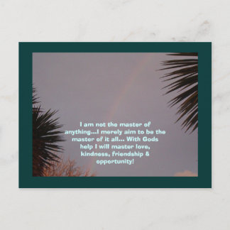 Rainbow, ich bin nicht der Meister von irgendetwas Postkarte