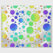 Rainbow Icy Polka Dot Pattern Geschenkpapier (Flach)