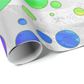 Rainbow Icy Polka Dot Pattern Geschenkpapier (Rolleneckpunkt)