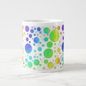 Rainbow Icy Polka Dot Pattern Jumbo-Tasse (Vorderseite)