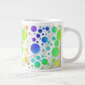 Rainbow Icy Polka Dot Pattern Jumbo-Tasse (Rechts)