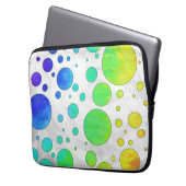 Rainbow Icy Polka Dot Pattern Laptopschutzhülle (Vorderseite Links)