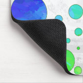 Rainbow Icy Polka Dot Pattern Mousepad (Ecke)