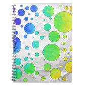 Rainbow Icy Polka Dot Pattern Notizblock (Vorderseite)