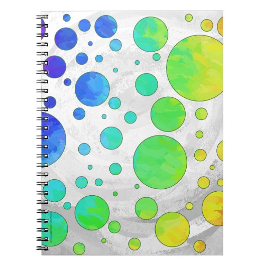 Rainbow Icy Polka Dot Pattern Notizblock (Vorderseite)