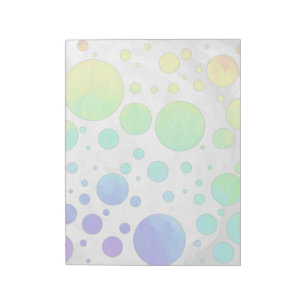 Rainbow Icy Polka Dot Pattern Notizblock