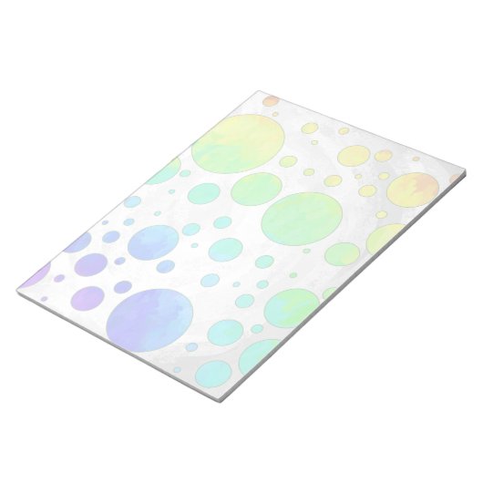Rainbow Icy Polka Dot Pattern Notizblock (angewinkelt)