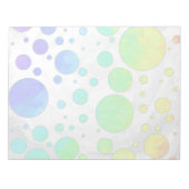 Rainbow Icy Polka Dot Pattern Notizblock (Vorderseite)