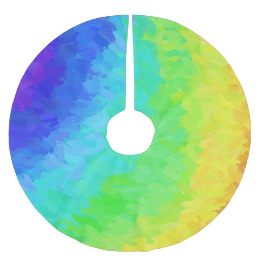 Rainbow Icy Polyester Weihnachtsbaumdecke (Vorderseite)