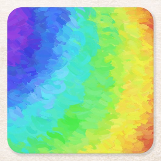 Rainbow Icy Rechteckiger Pappuntersetzer (Vorderseite)