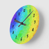 Rainbow Icy Runde Wanduhr (Winkel)
