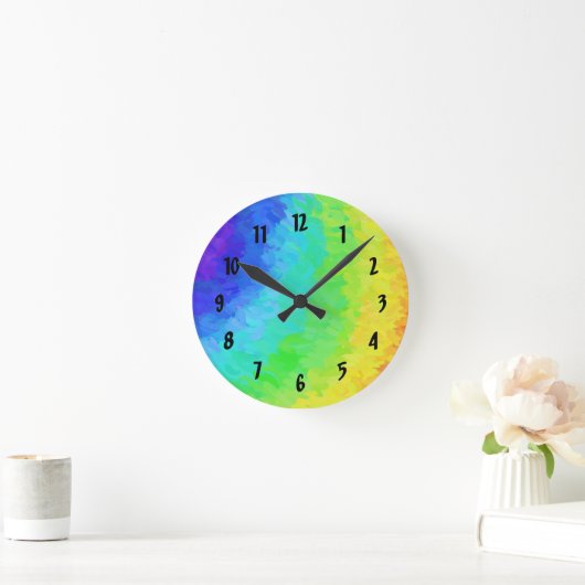 Rainbow Icy Runde Wanduhr (Zuhause)