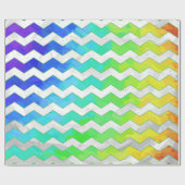 Rainbow Icy Zickzack Pattern Geschenkpapier (Flach)