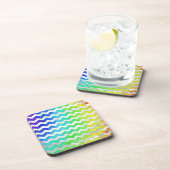 Rainbow Icy Zickzack Pattern Untersetzer (Rechte Seite)