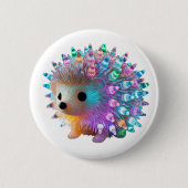 Rainbow Igel Delight Button (Vorderseite)