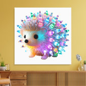 Rainbow Igel Delight Leinwanddruck (Insitu (Wohnzimmer))