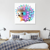 Rainbow Igel Delight Leinwanddruck (Insitu (Schlafzimmer))
