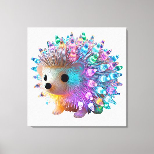 Rainbow Igel Delight Leinwanddruck (Vorderseite)