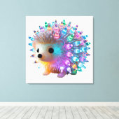Rainbow Igel Delight Leinwanddruck (Insitu (Holzboden))