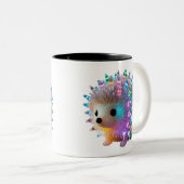 Rainbow Igel Delight Zweifarbige Tasse (VorderseiteRechts)