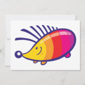 Rainbow Igel Einladung (Vorderseite)
