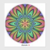 Rainbow Illusion Mandala Aufkleber (Blatt)