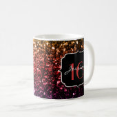 Rainbow Imitate Glitzer Glitzern Sweet 16 Kaffeetasse (VorderseiteRechts)