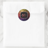 Rainbow Imitate Glitzer Glitzern Sweet 16 Runder Aufkleber (Tasche)