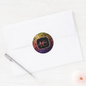Rainbow Imitate Glitzer Glitzern Sweet 16 Runder Aufkleber (Umschlag)