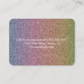Rainbow Imitate Glitzer Pattern Nail Hair Visitenkarte (Rückseite)