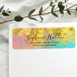 Rainbow Imitate Gold Metallic Glitzer Paint Custom