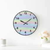 Rainbow-Imitate Holographic Girl Wall Clock Große Wanduhr (Zuhause)