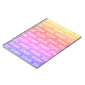 Rainbow Imitate Sparkle Stuff 1980er Style Noteboo Notizblock (Linke Seite)