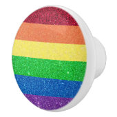 Rainbow Imitats Glitzer Girly Hübsch Keramikknauf (Rechts)