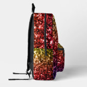Rainbow Imitats Glitzer Glitzern Monogram Bedruckter Rucksack (Links)