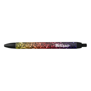 Rainbow Imitats Glitzer Glitzern personalisieren Kugelschreiber