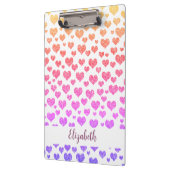 Rainbow Imitats Glitzer Herz Bright Farbige Custom Klemmbrett (Links)