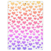 Rainbow Imitats Glitzer Herz Bright Farbige Custom Klemmbrett (Rückseite)