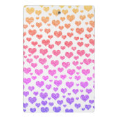 Rainbow Imitats Glitzer Herz Bright Farbige Custom Mini Klemmbrett (Rückseite)
