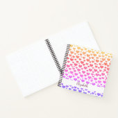 Rainbow Imitats Glitzer Herz Bright Farbige Custom Notizblock (Innenseite)