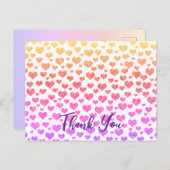 Rainbow Imitats Glitzer Herz Bright Farbige Custom Postkarte (Vorne/Hinten)