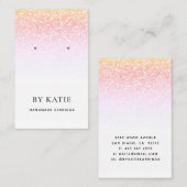 Rainbow Imitats Glitzer Oring Display Card Visitenkarte (Vorne/Hinten)