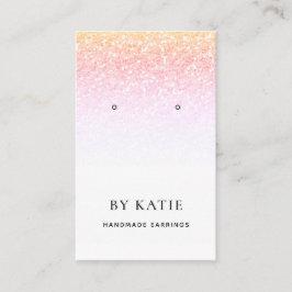 Rainbow Imitats Glitzer Oring Display Card Visitenkarte